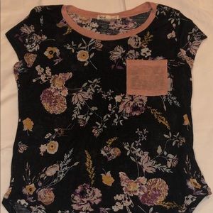 Peach and Navy T-Shirt